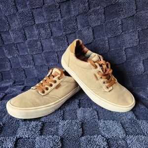 VANS Atwood Deluxe Tan Mens Size 8.5 Low Top Lace Up Sneakers Shoes